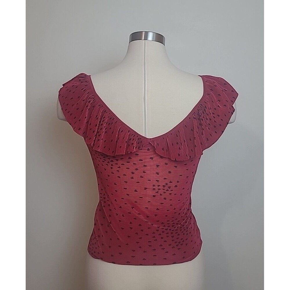 Express Rouched Red Crop Top Size Small - Picture 3 of 11